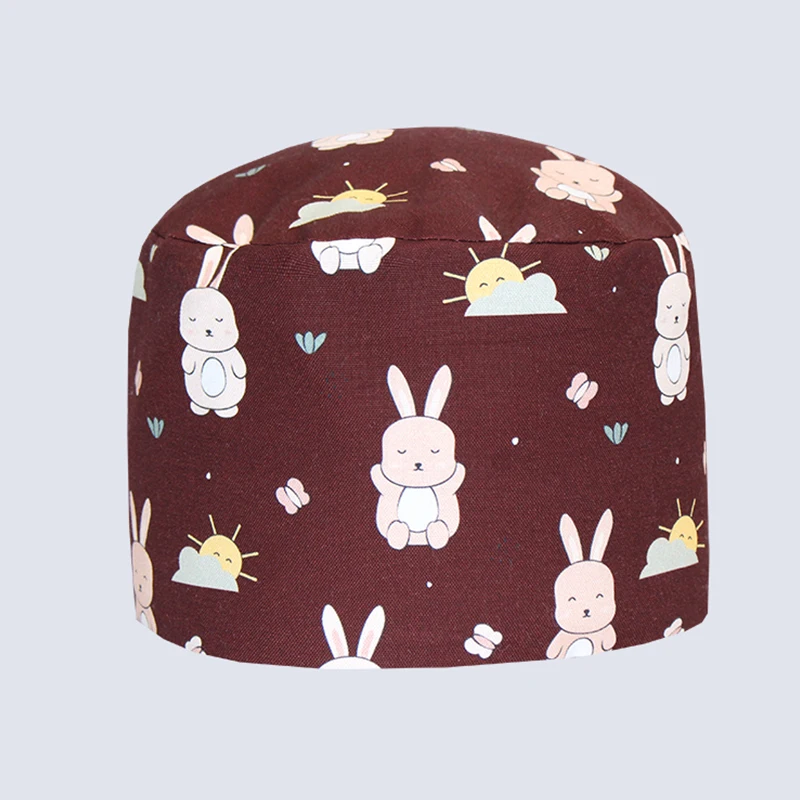 긴 머리용 간호사 작업 캡, 조정 가능한 의료 스크럽 모자, 수술 캡, 부드러운 면 치과 의사 모자, K923