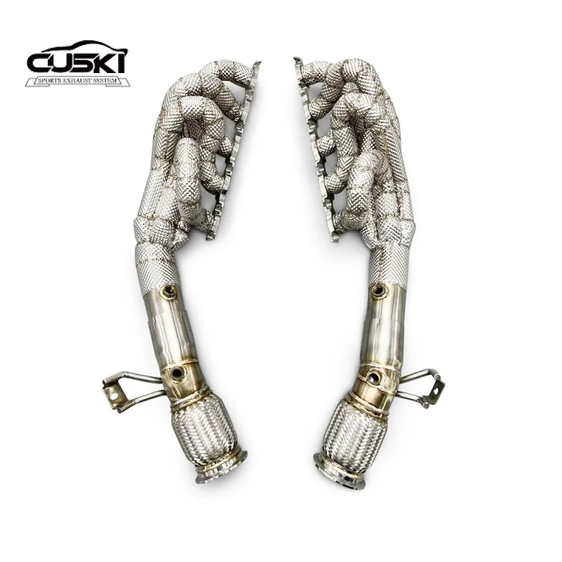 High Quality Stainless Steel Exhaust Manifold from China Car Exhaust Tuning Parts for Lamborghini Huracan LP580/LP610 5.2l 2014