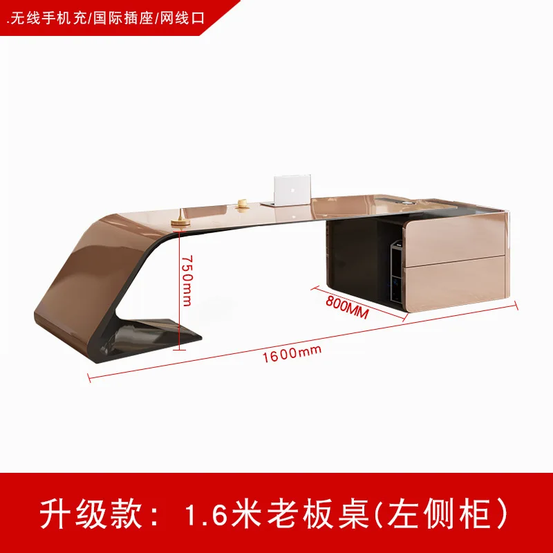 

Стол руководителя, простой современный стол для президента, белая краска, офисная мебель, стол для начальника.