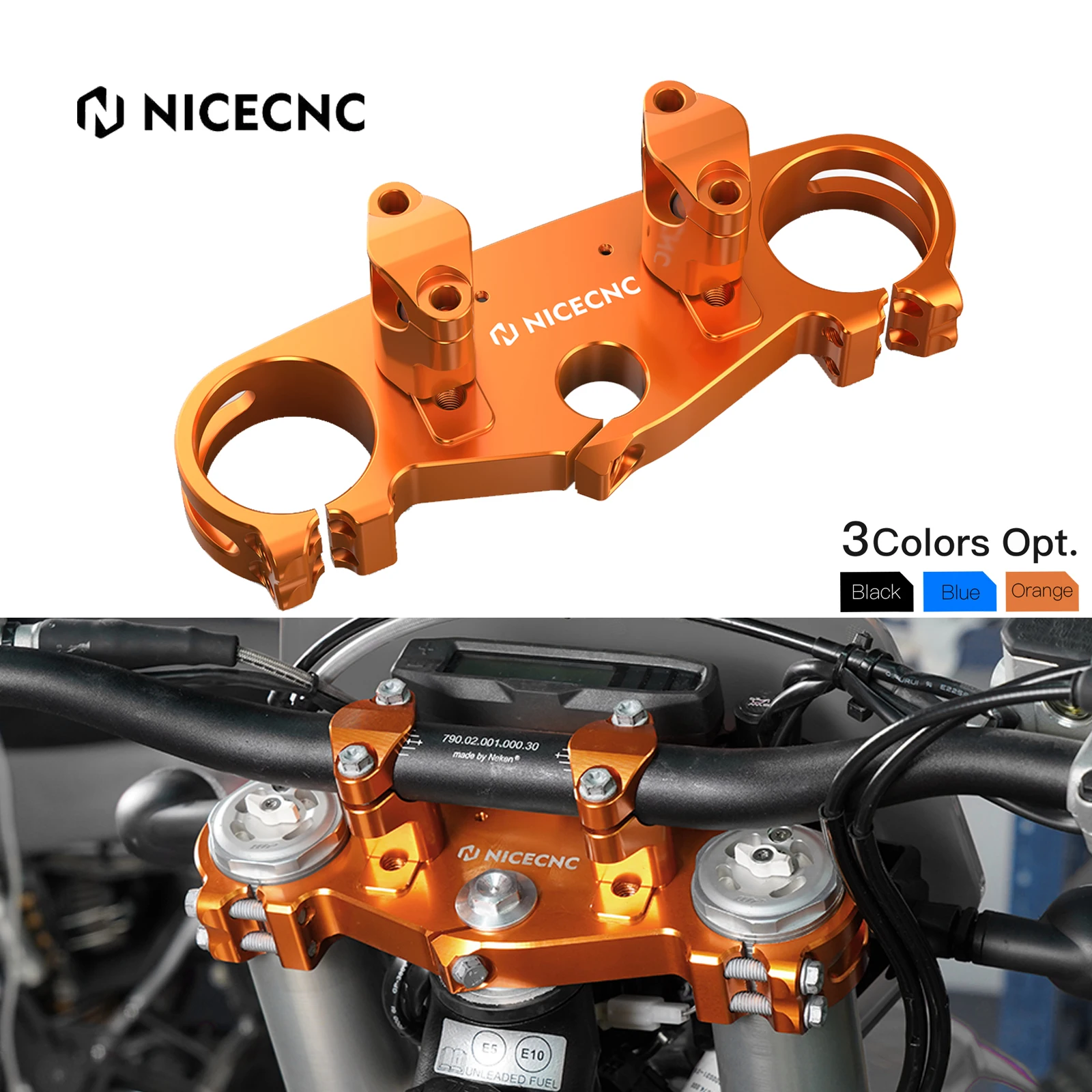 

For KTM EXC 300 2024 EXC 250 EXCF 350 EXC 450 XCW XCFW XWF Handlebar Riser Top Triple Tree Clamp SX125 SXF 250 SXF 450 2023-2024