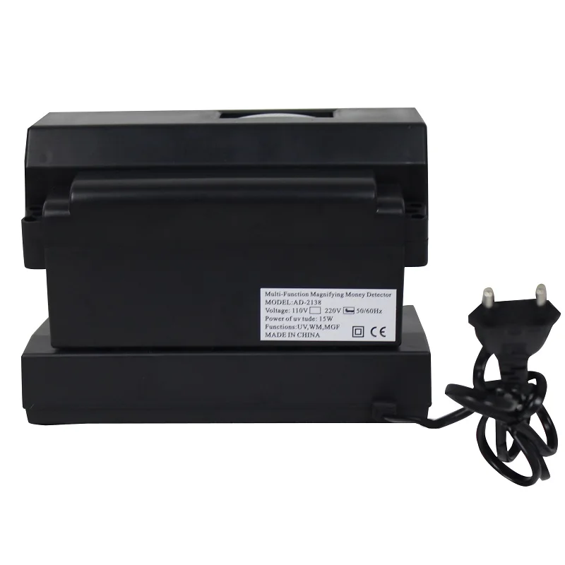 Portable Ultraviolet Purple Counterfeit Money Bill Detector Banknotes Cash Currency Desktop UV Light Magnifier Checker