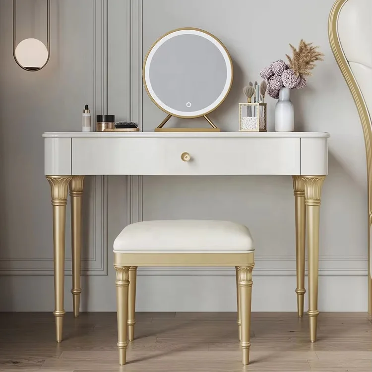 

Luxury Princess Dressing Table with Mirror and Lights Dressing Table for Bedroom
