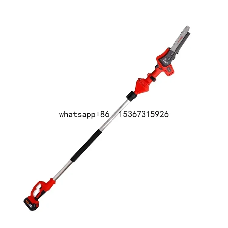 Mini Chainsaw Extension Pole Chain Saw Battery Powered Cordless Pruning Electric Pole Saw Telescopic Multifunction 2 in 1