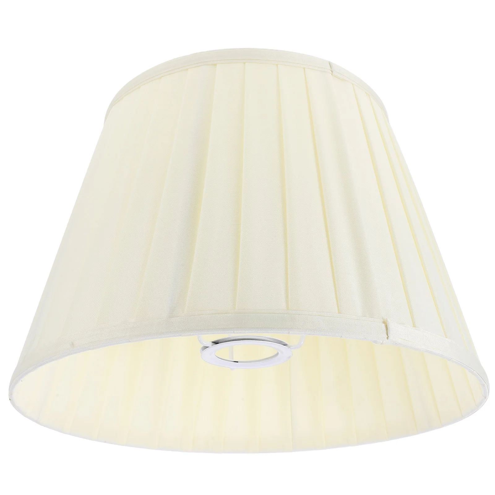 

Fabric Lampshade 30x21 Beige Pleated Table Lamp Cover Lightweight Iron Base Wear Resistant Home Lighting Fixtures