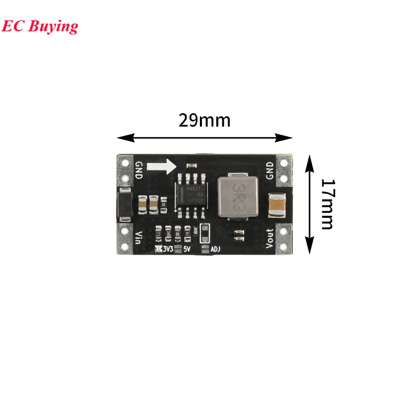 10pcs/1pc TPS54627 5A DC-DC Step Down Buck Power Supply Module Board 12V 9V to 3.3V/5V ADJ Output Input Voltage DC 4.5V-18V