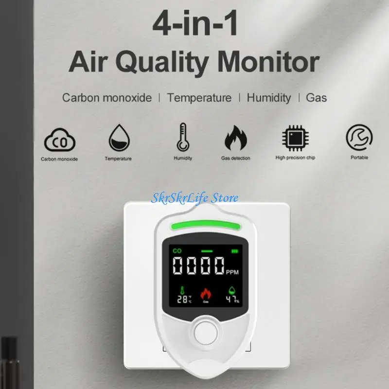 

E65E Plugs & Play Gas Alarm Featuring 4 Sensors For Home Office Garage Safety