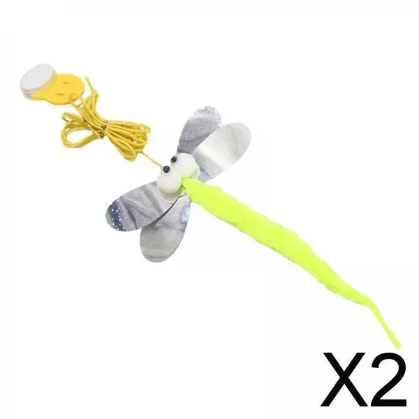 屋内遊び用インタラクティブ猫じゃらしおもちゃセット - 魅惑の蝶