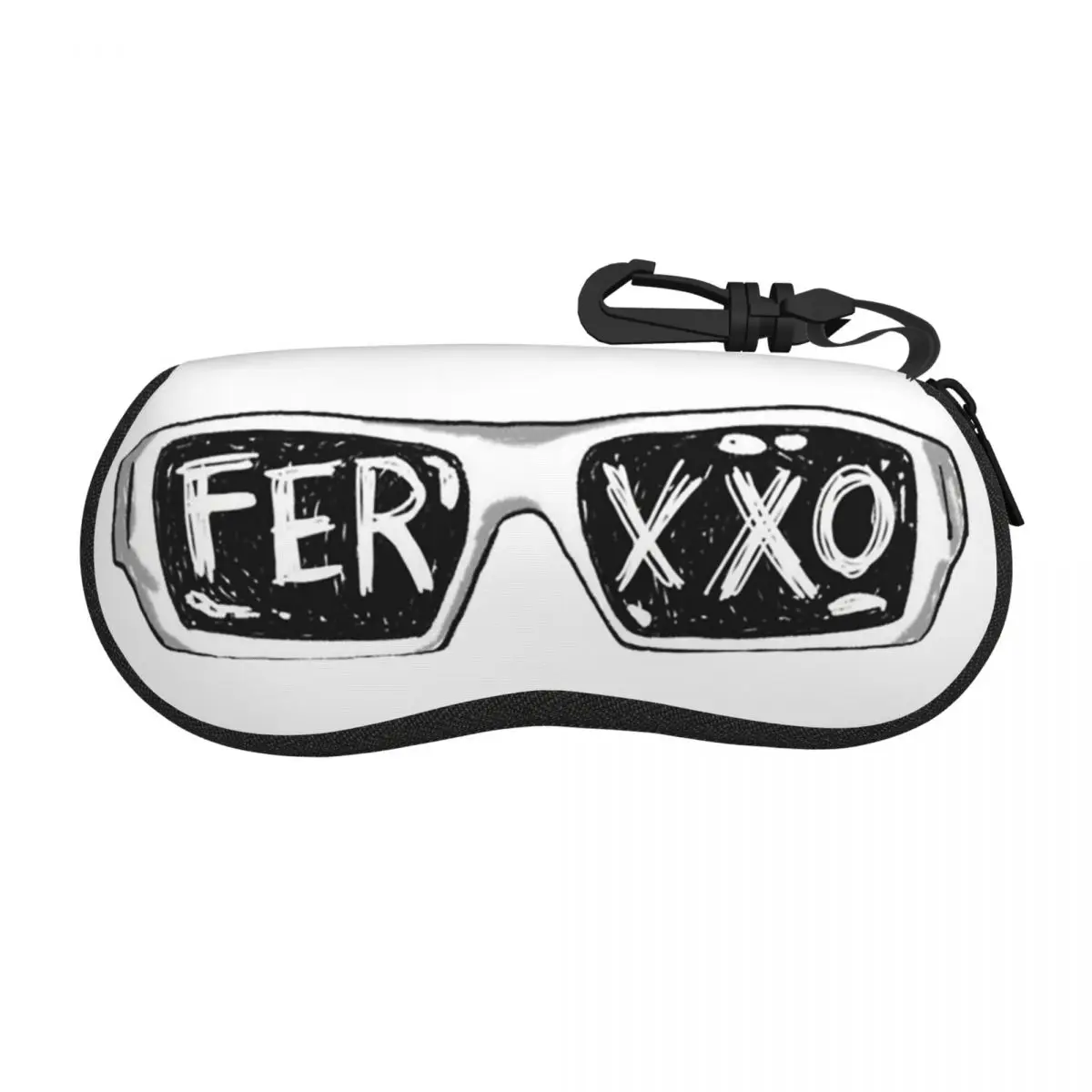 Ferxxo Glasses - Feid Logo Classic Sticker Shell Glasses Case Protective Sunglasses Box Women Men Soft Eyeglasses Bag Pouch