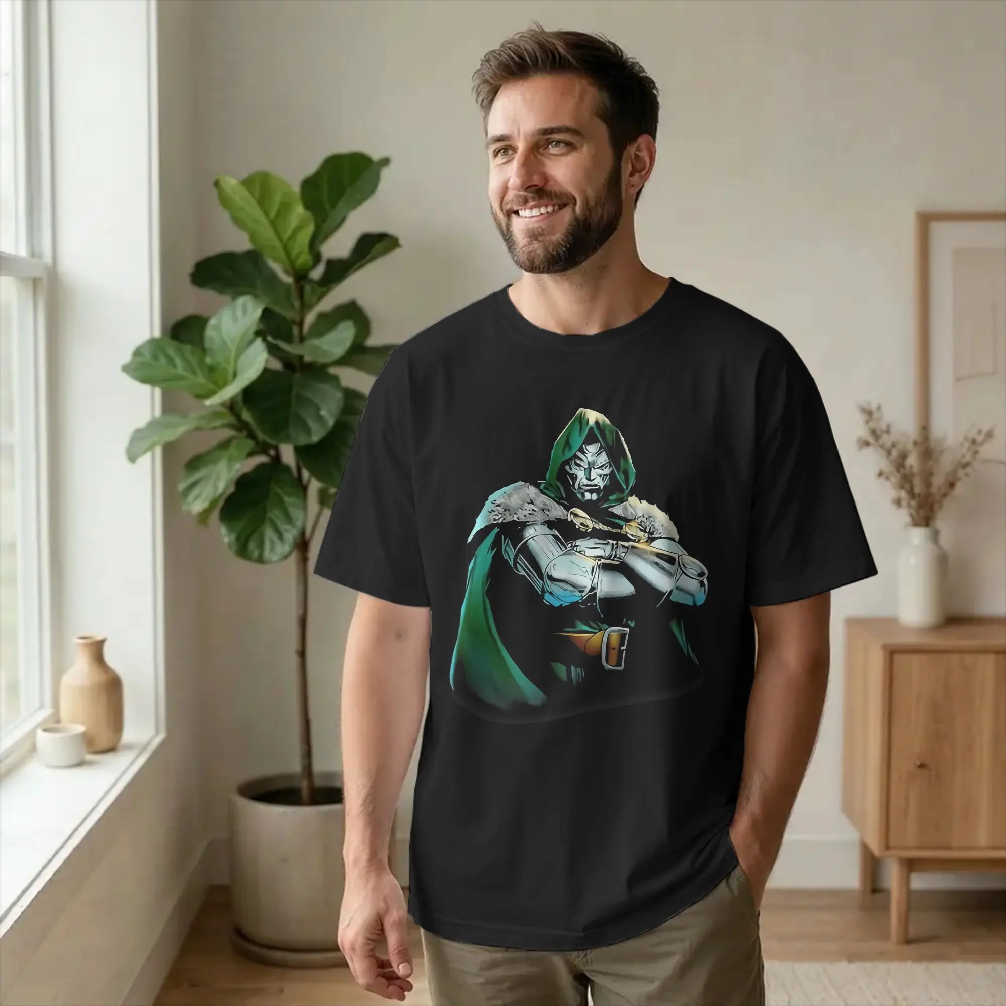 Vintage Dr Dooms The Ultimate Villains Gift T Shirts Men Cotton Vintage T-Shirt Crew Neck Tee Shirt Short Sleeve Tops Graphic