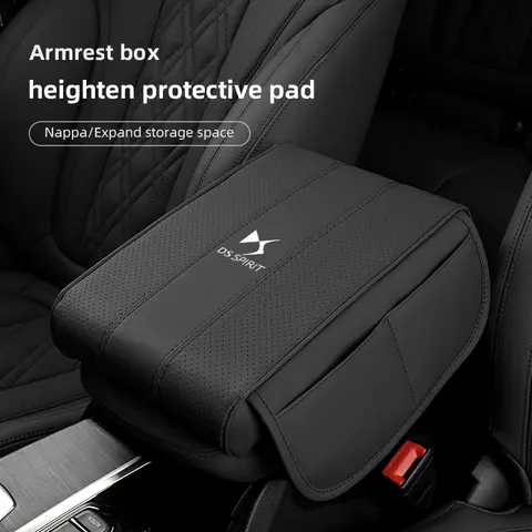 Car Leather Armrest Box Pad Memory Foam Armrest Mat For DS SPIRIT DS4S DS5 5LS DS3 DS4 DS6 DS7 DS9 WILD RUBIS Deesse