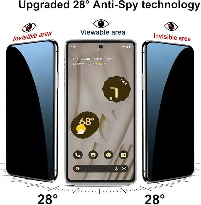 2Pcs Privatsphäre Hydrogel Für Google Pixel 3a 4 4a 5 5a 6 6a 7 7a 8 8a 9 9a 10 Pro XL 5G Anti Spy Screen Protector Flim – Detail 6
