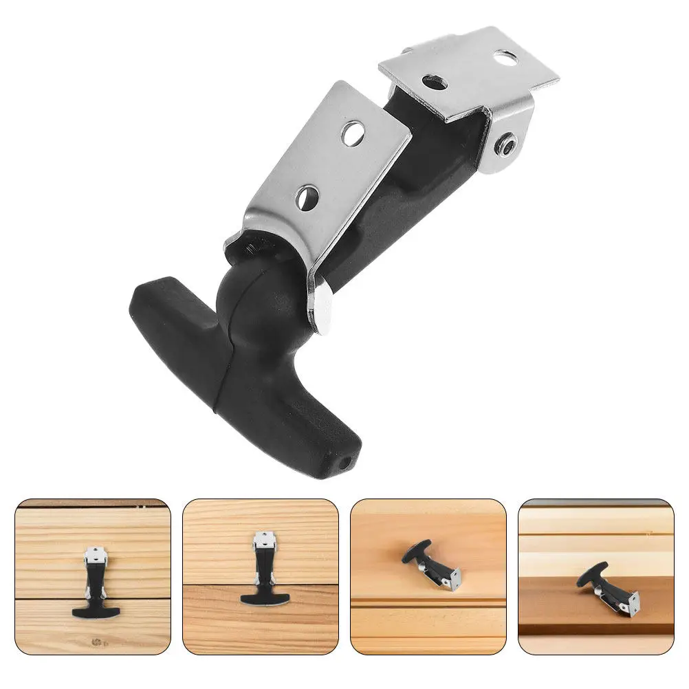 3Pcs Engine Hood Rubber Latch Flexible T-Handle Draw Latches Shock Absorption Toolbox Truck Trailer Vehicle Accessory