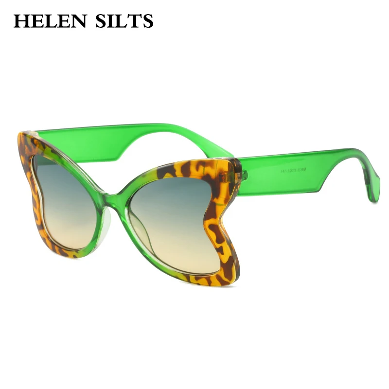 

Vintage Oversized Cat Eye Sunglasses Women Brand Designer Leopard Green Shades UV400 Sun Glasses Female Retro Punk Men Eyewear
