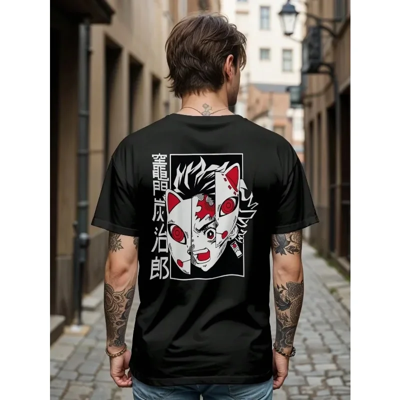 

Новая летняя мужская и женская футболка с аниме-принтом Demon Slayer, модный свободный и универсальный повседневный универсальный топ для родителей и детей