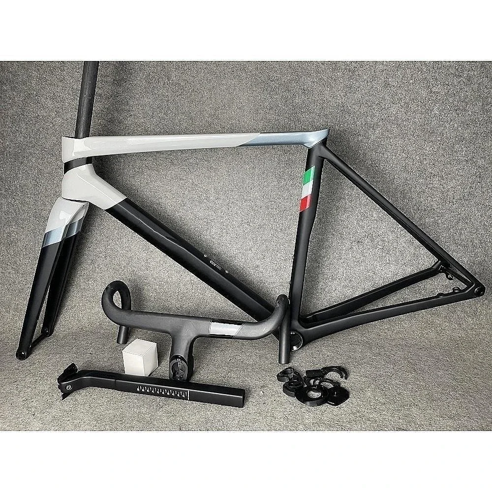 Road Carbon Fiber C68 Frameset + Handlebar T47 T1200 Speed Bike Frame Disc Brake Racing Bicycle Custom Logo DPD XDB UPS Ship