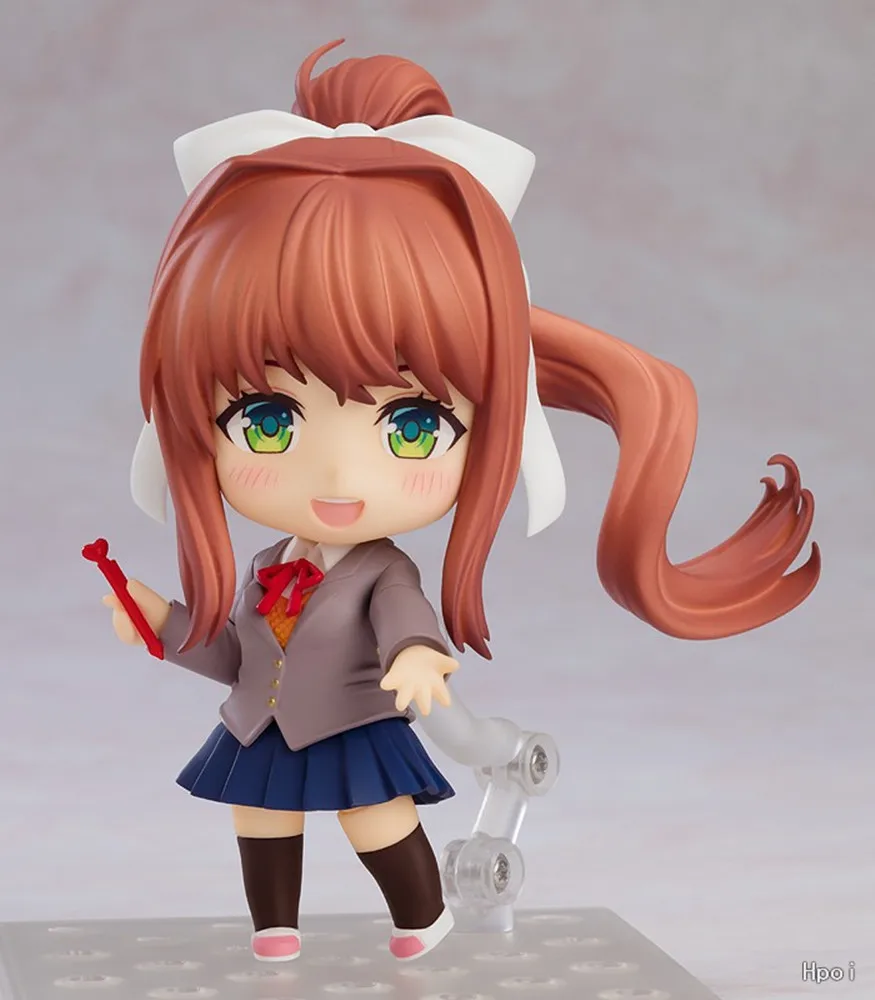 Doki Literature Club Figure Monika 1817, figura de Anime, versión Q, lindo juguete de niña, decoración de Pvc, habitación de muñecas, regalos de cumpleaños, 10cm