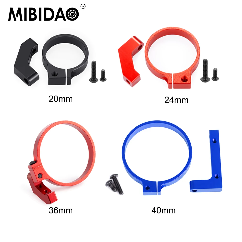 MIBIDAO Aluminum Alloy Motor Cooling Fan Mount Clamp Holder for 1/18 1/14 1/10 1/8 RC Car Buggy Truck Sedans Upgrade Parts