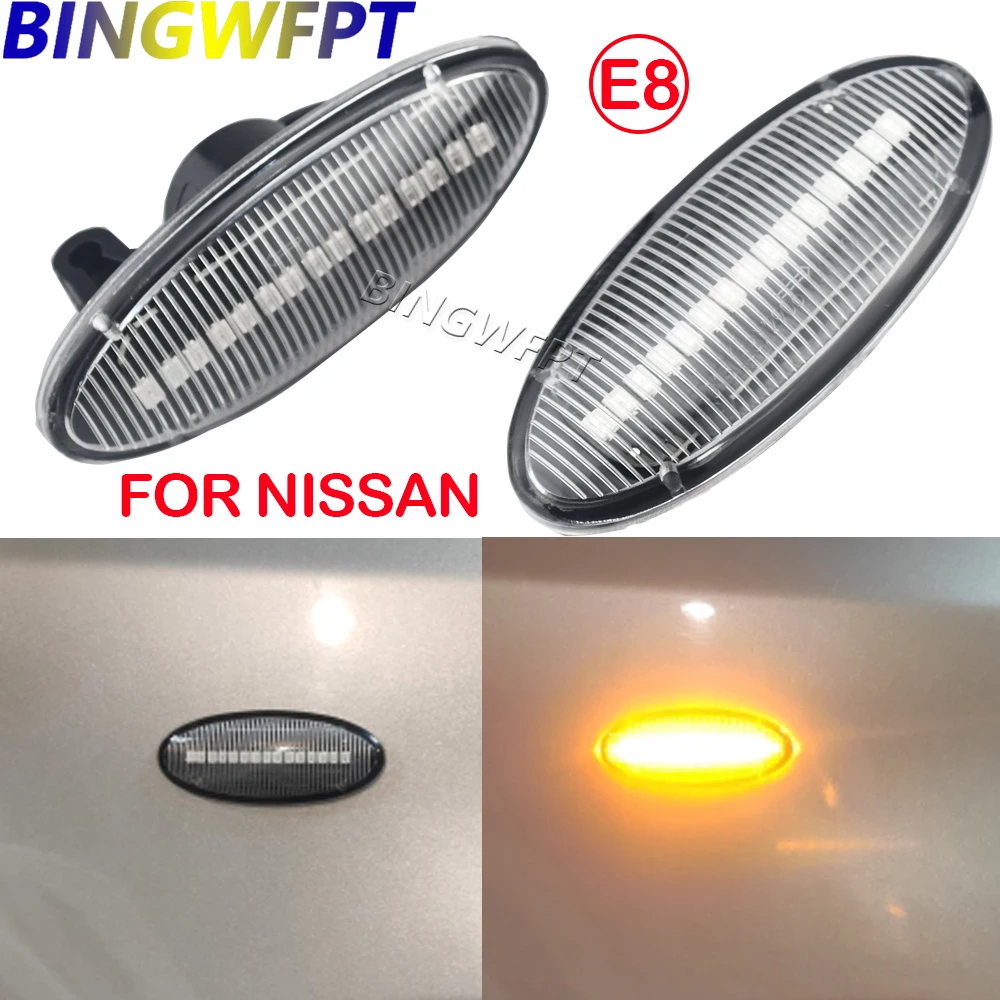 For Nissan Qashqai Dualis Juke Micra March Micra CUBE EVALIA Note X-Trail LEAF Dynamic LED Side Turn Signal Lights