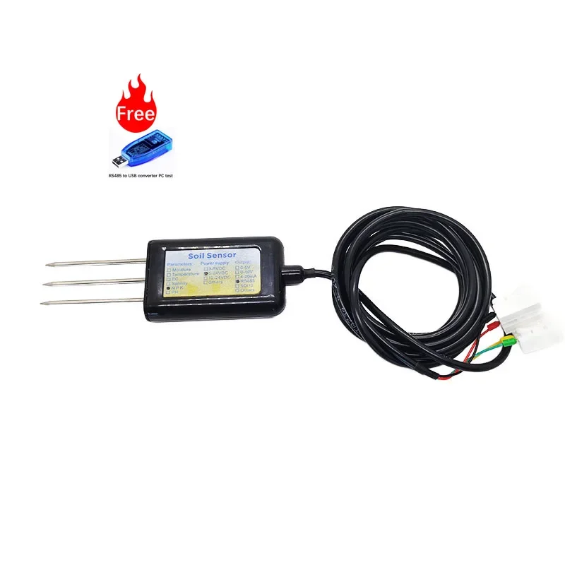 Soil NPK Sensor Online Monitoring RS485 Digital Signal GPRS Soil NPK Sensor