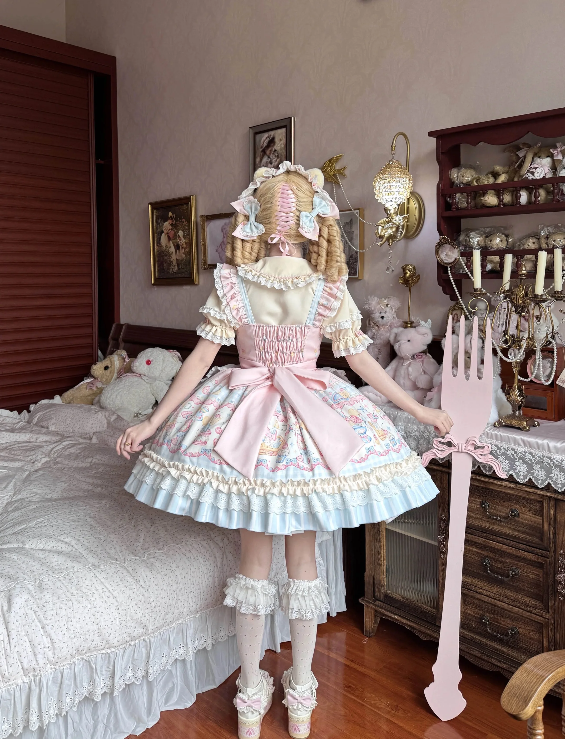 Sweet Macaron Cream Candy-Colored Lolita Dress Cute Birthday Princess  Tiered Cake Dress plus-size women - AliExpress 200000345