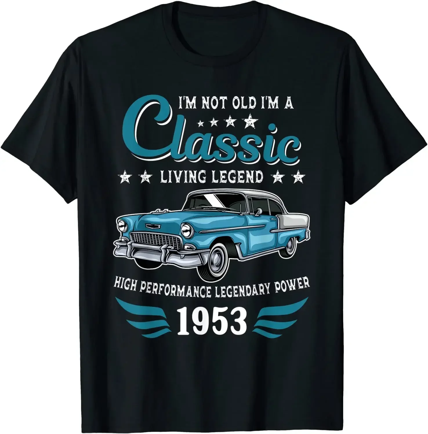 Vintage Made In 1953 Classic Car 70th Birthday T-Shirt Legends Born-In-1953 Outfit 70 Year Old Graphic Tee Top Grandpa Nana Gift