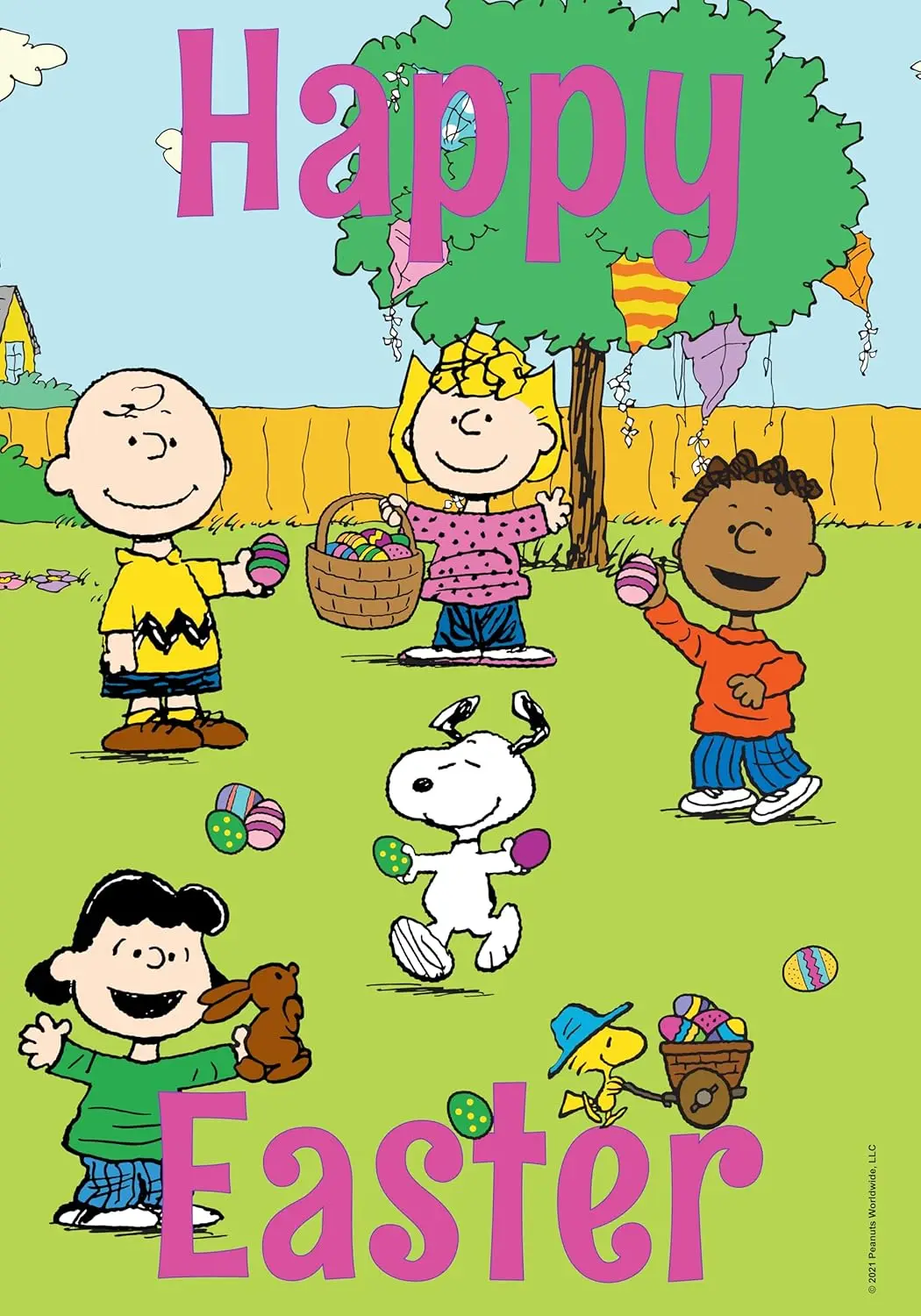 PEANUTS Gang Egg Hunt Garden Flag, 12.5