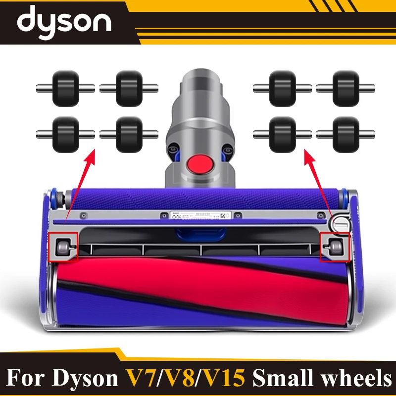 Parti del rullo morbido per Dyson V6 V7 V8 V10 V11 V15 Aspirapolvere Testa del rullo morbido Sostituzione piccole ruote Accessori Parte