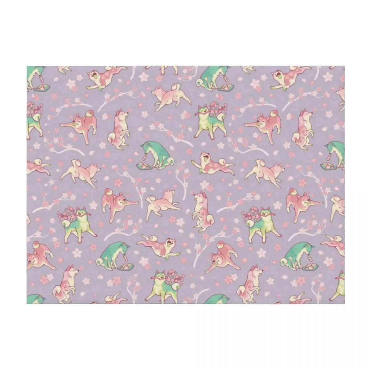 

Shibakura & Matchinu in taro Throw Blanket wednesday Soft Big bed plaid Retros Blankets