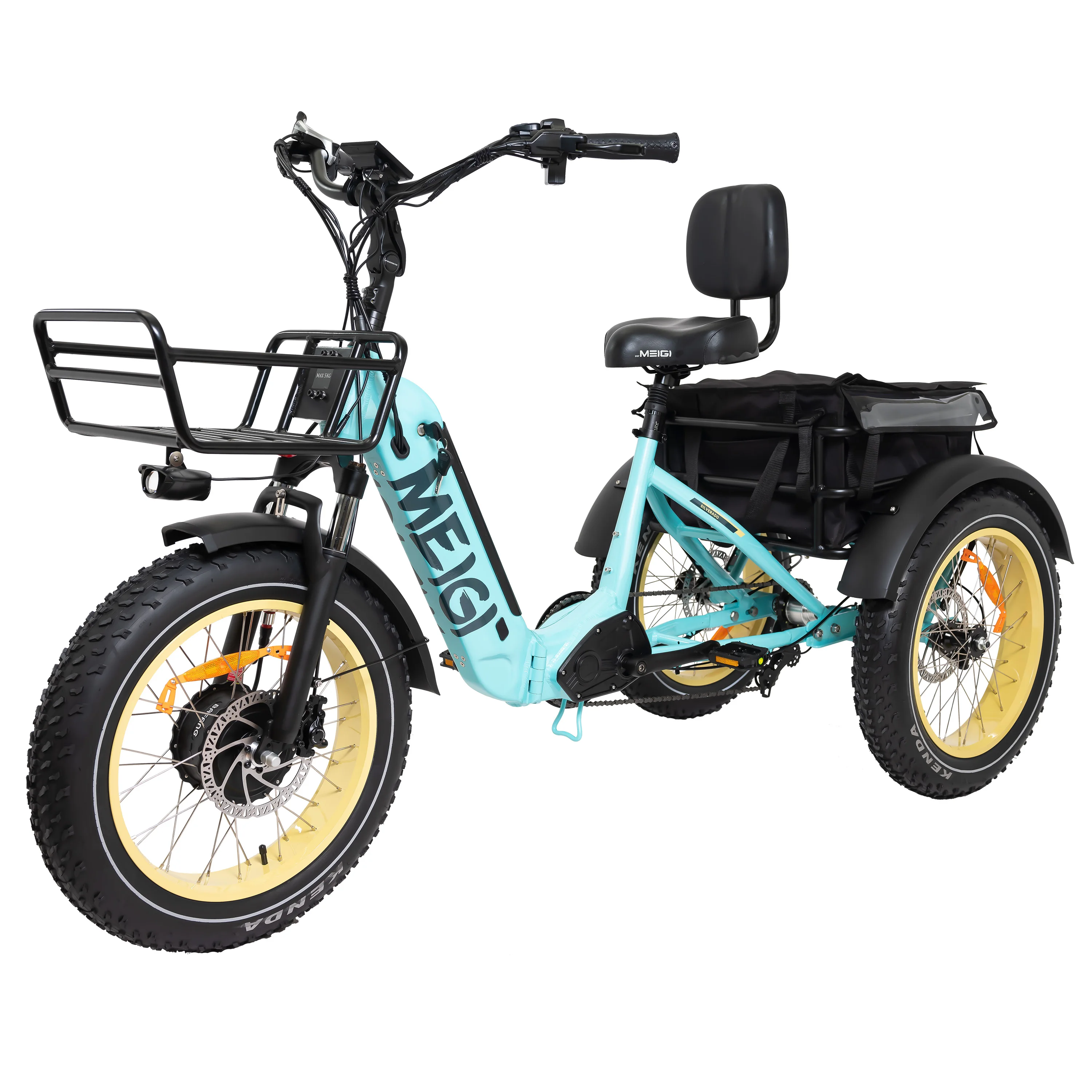 Electric Three Fat Tire Cargo Tricycle Adults 3 Wheel Etrike Cargo Chinese Electric Tricycle Fat Tire with Bafang Motor