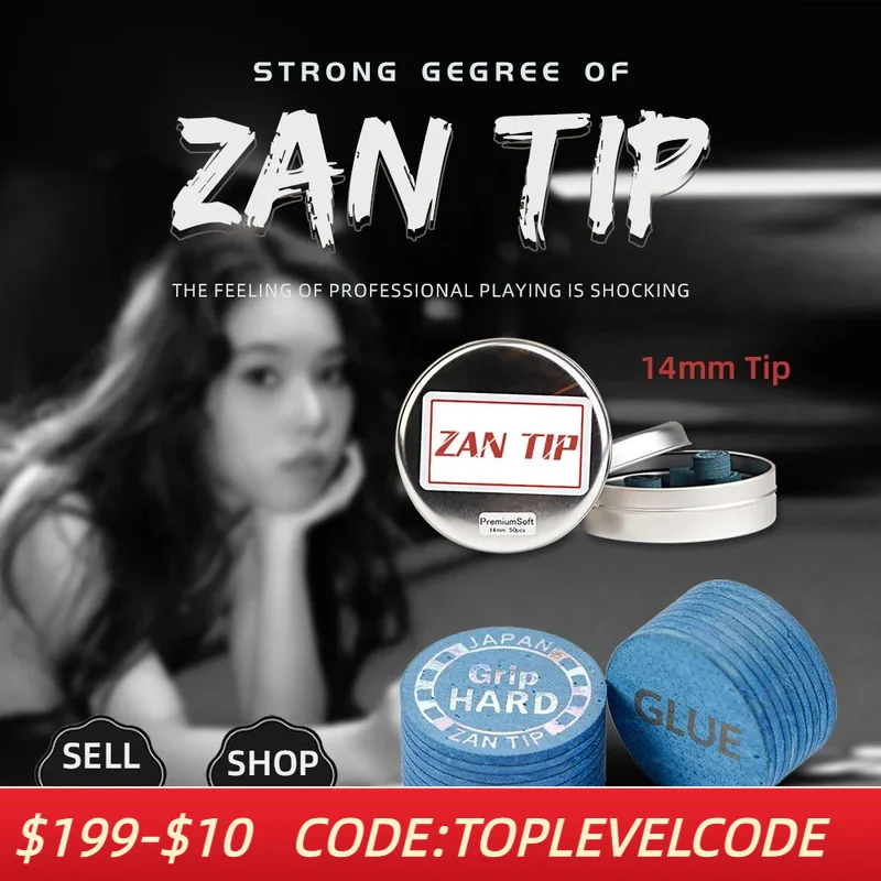 

Zan Tip Premium 14mm Pool Cue Tips Super Zan Tip Standard Professional Billiard Cue & Pool Cue Stick Tips Billiard Accessories