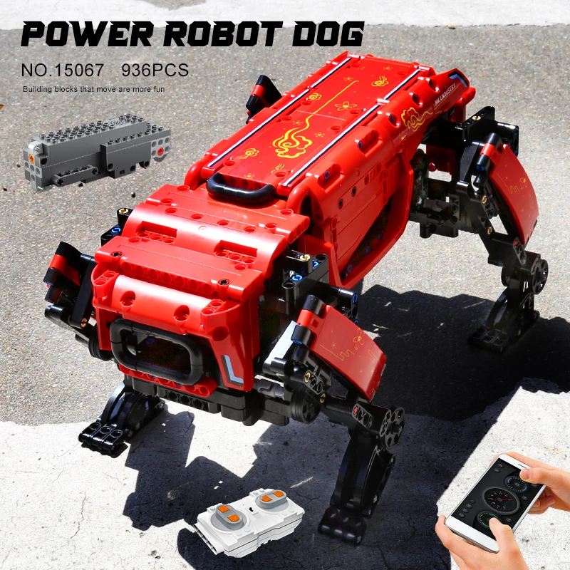 MOLD KING MOC 15067 alta tecnología potencia MK dinámica Control remoto Robot de bloques de construcción aplicación RC Robot juguetes para niños regalos de cumpleaños