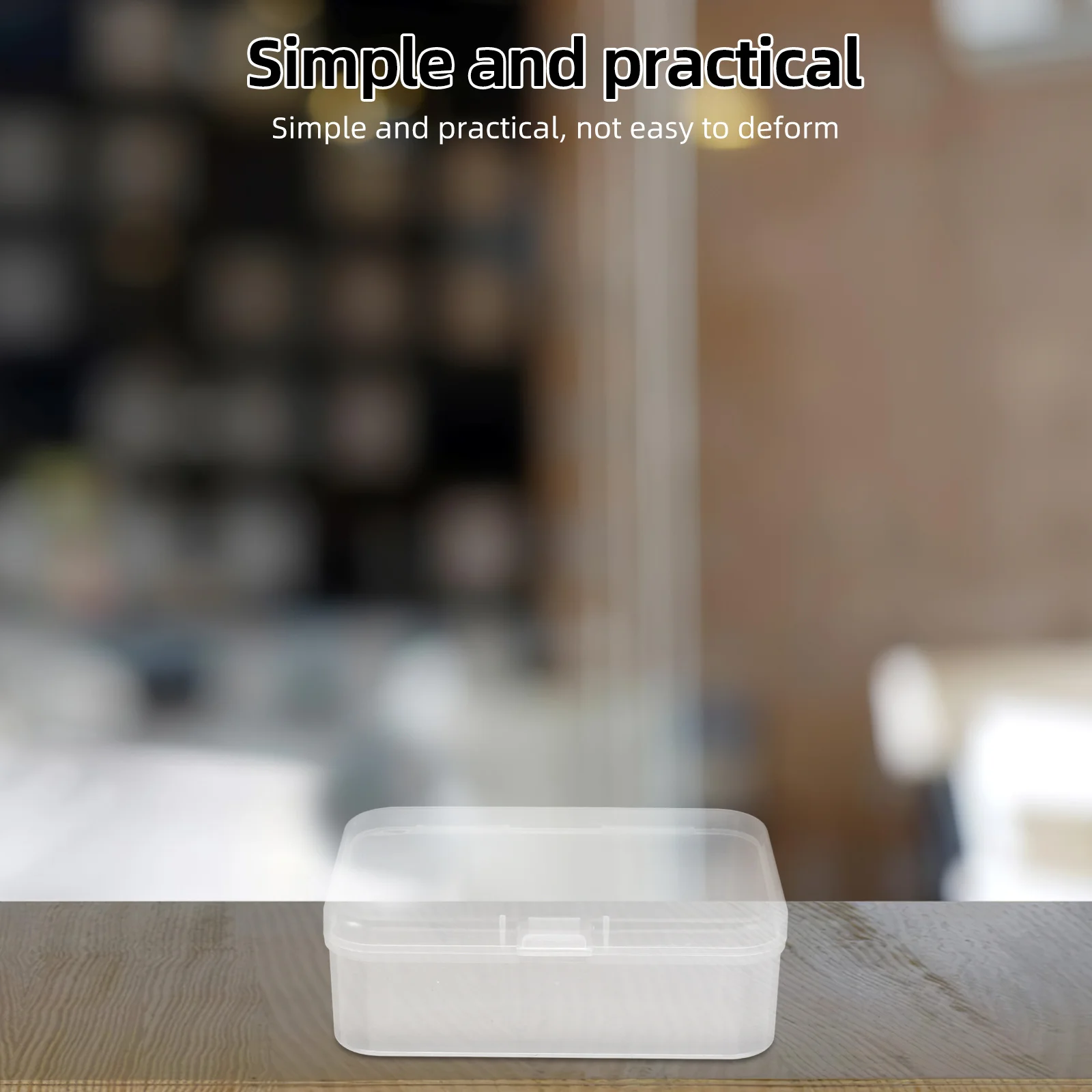 

6pcs Transparent Plastic Card Storage Boxes with Lids Small Square Organizing Containers for Playing Cards Craft Supplies