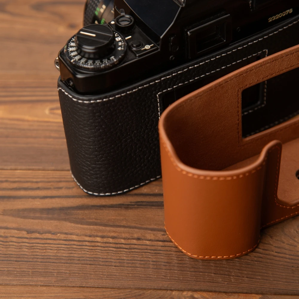 A-1 Camera Case Bag for Canon A1 AE-1 Case Handmade Genuine Leather Half Case Cover Camera Bag Case Photography Accessories