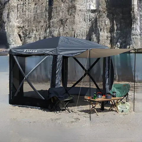 야외 캠핑카 캐노피, 자동 차양 텐트, 방풍, 모기 방지, SUV 차량, 팀 파티, 해변 바베큐 퍼골라, 5, 6, 8, 10 인용
