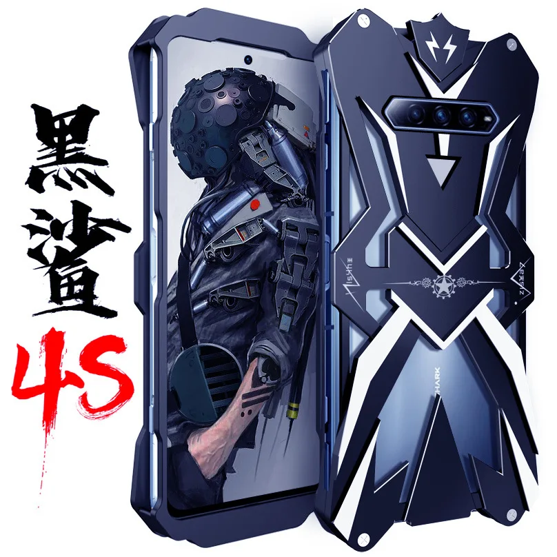 Zimon Luxury Thor Heavy Duty Armor Metal Aluminum Mobile Phone Case Covers For Xiaomi Black Shark 5R 4 4s Pro Cover Cases