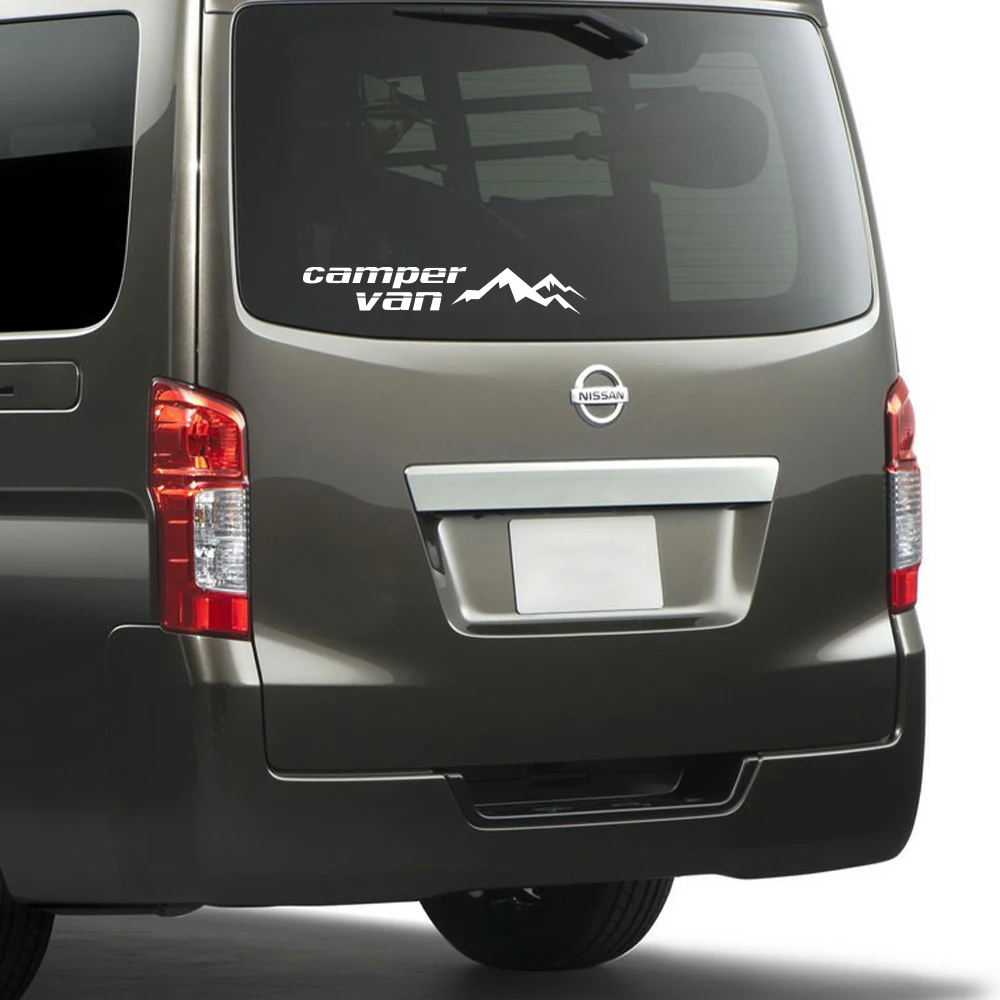 ملصقات تصفيف جبل فان التخييم ملصقات ديكور من الفينيل ملصق عالمي للسيارات Campervan متنقل RV ملحقات ضبط السيارات البضائع