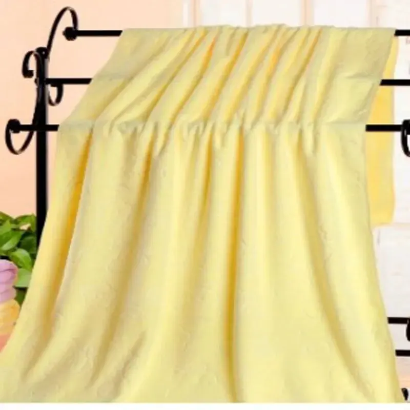 Cute Bear Textured Microfiber Bath Towel Lightweight Absorbent_voghion.com