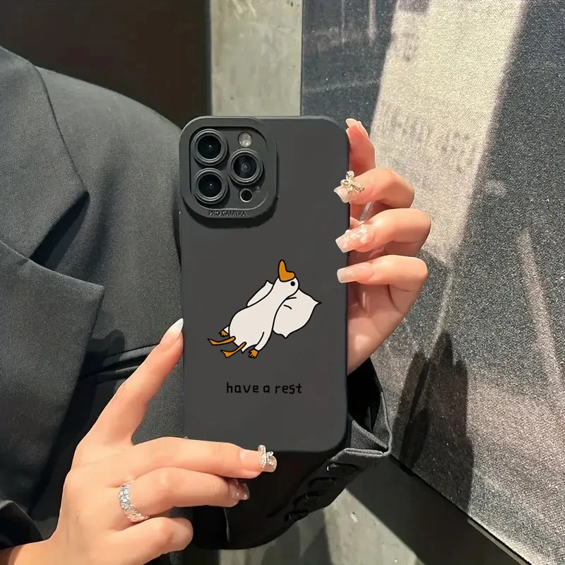 Cute Cartoon Duck Phone Case For Samsung Galaxy S23 Ultra S22 Plus S21 S20 FE Note20 A14 A34 A54 A13 A33 A53 A32 A52s Soft Cover