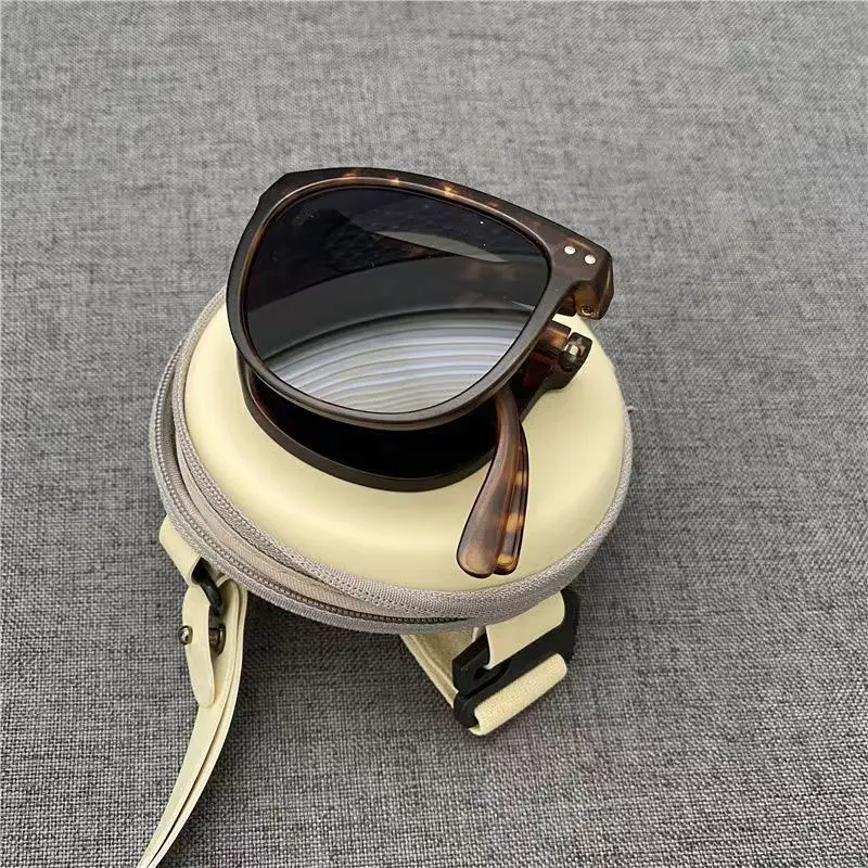 2-teiliges faltbares Sonnenbrillen- und Brillenetui, stilvoller tragbarer UV400-Schutz für Damen und Herren, trendiges Design, faltbare Sonnenbrille – Detail 10