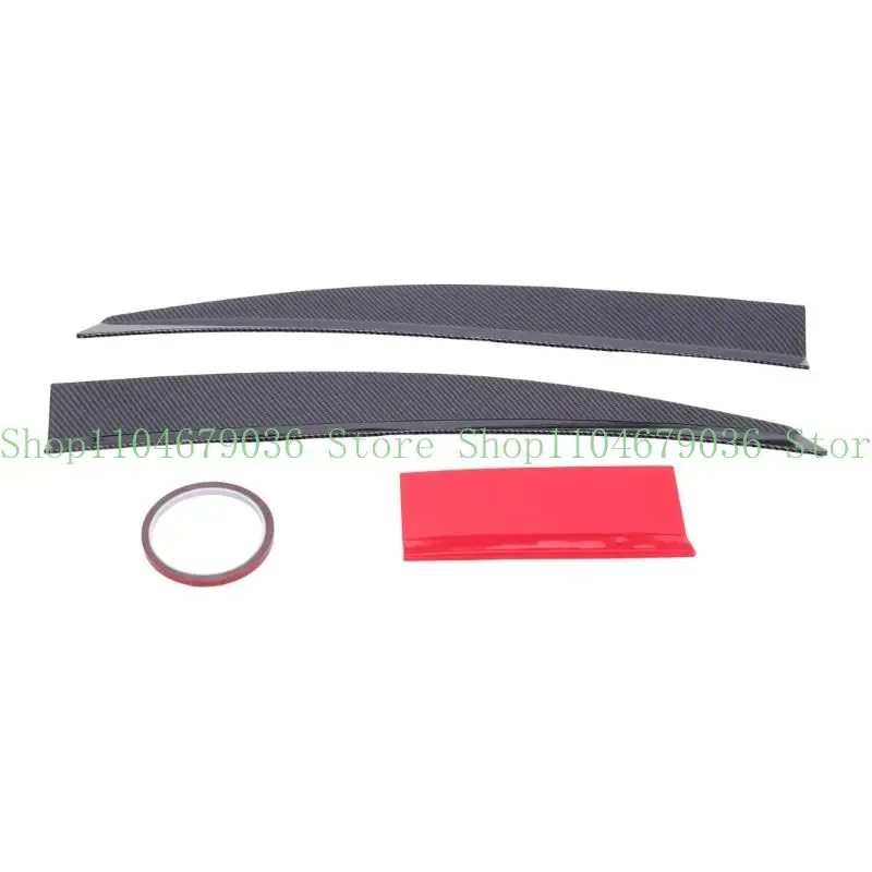 652F Car Trunk Rear Wing with Upswept Three-Piece Form, ABS Construction and Included Adhesive Tape for No-Drill Mounting