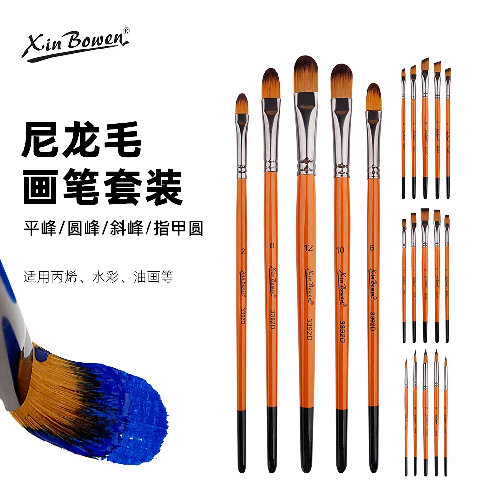 5 Stks/set Aquarel Penseel Pen Wwo-Kleur Nylon Wol Kunst Schilderij Penseel Acryl Kwast Канцелярия Kunst Benodigdheden Voor Kunstenaar