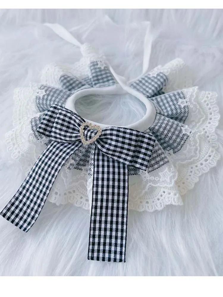 Plaid chien arc bavoirs collier dentelle écharpe lavable noeuds papillon foulard Bandanas chiot chat collier accessoires pour animaux de compagnie chat chien bavoirs Bandanas