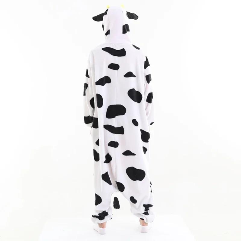 Cow onesies for adults women pajamas men full body pijama Kigurumi anime costume cosplay one-piece bodysuit Halloween sleepwear