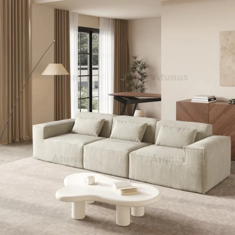 Modern design corduroy fabric compression sofa living room combination modular combination sofa