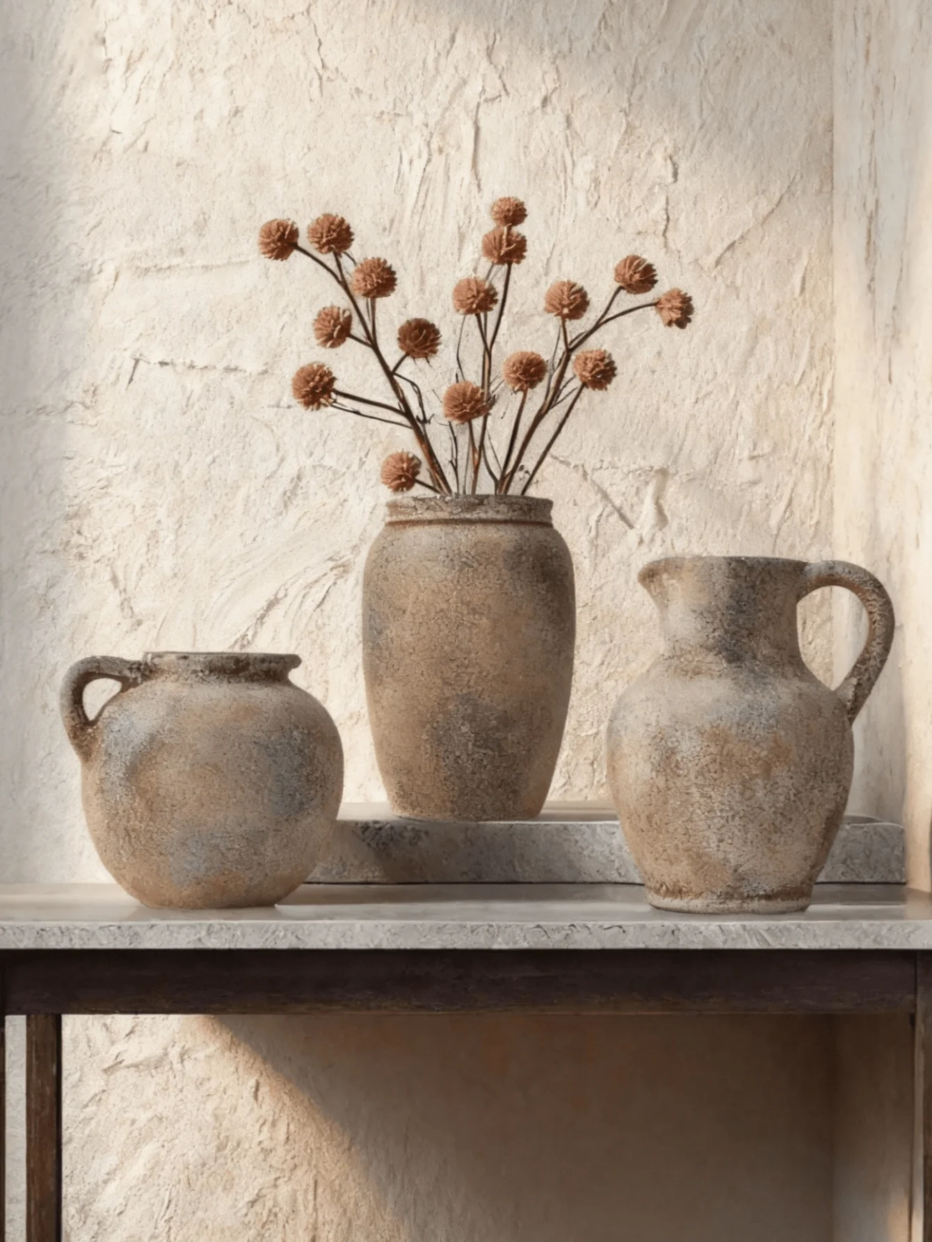 1pc Handmade Ceramic Vintage Wabi-Sabi Style Short Thick Rustic Ceramic Vase, Suitable For Japanese-Style Inn Art Decor, Flower Vase Arrangement, Farmhouse Indoor Floral Display, Exquisite Vase, Foyer Atmosphere Vase Decor, Home Furnishing, Large Size
