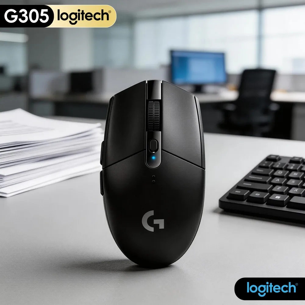 G305 Logitech LIGHTSPEED Portable Game Mouse HERO 12000 DPI 6 Programmable Buttons 250H Battery Wireless For PC Mac Users