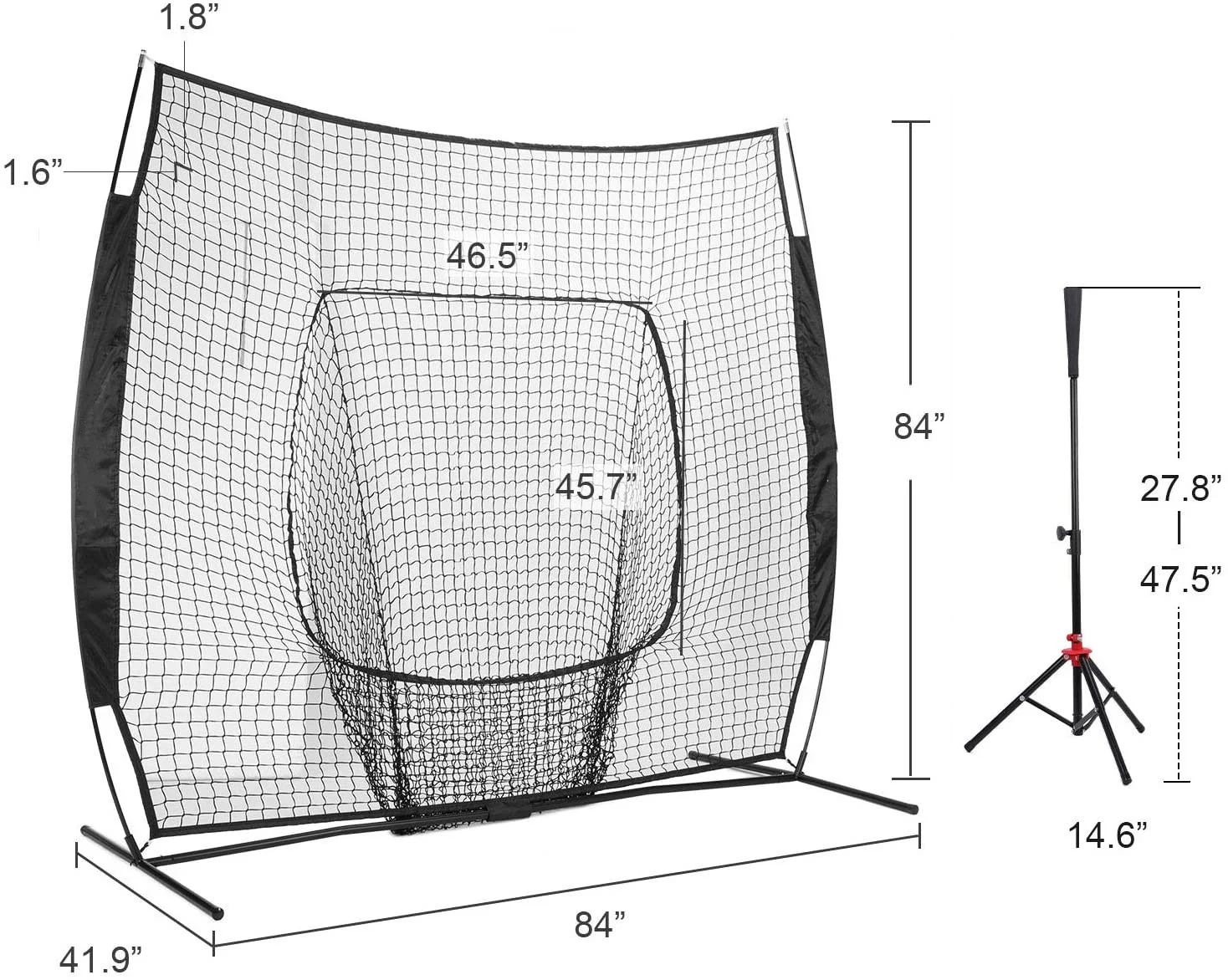 Outdoor Practice Batting Nylon Netting Training Pitching Target Baseball Net Baseball Pitching Screen Net