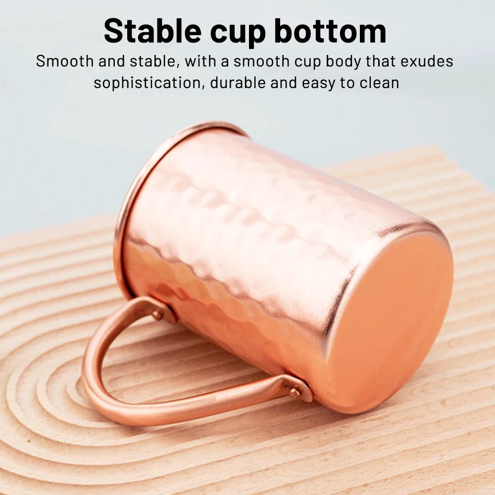 450 مللي 16.0 أوقية 100% النحاس موسكو البغل القدح دائم النحاس أكواب البيرة القهوة القدح كوب حليب كوب النحاس النقي درينكوير #5