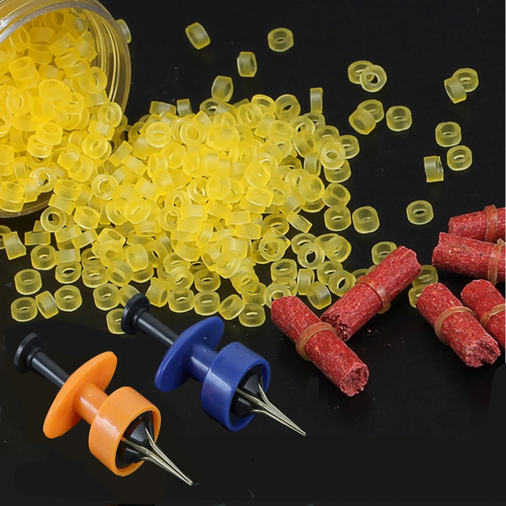 400/700/1000pcs Baits Elastic Rubber Rings Worm Bait Clip Fishing Hand Tied with Granular Rubber Bands Pellet Bait Bandage