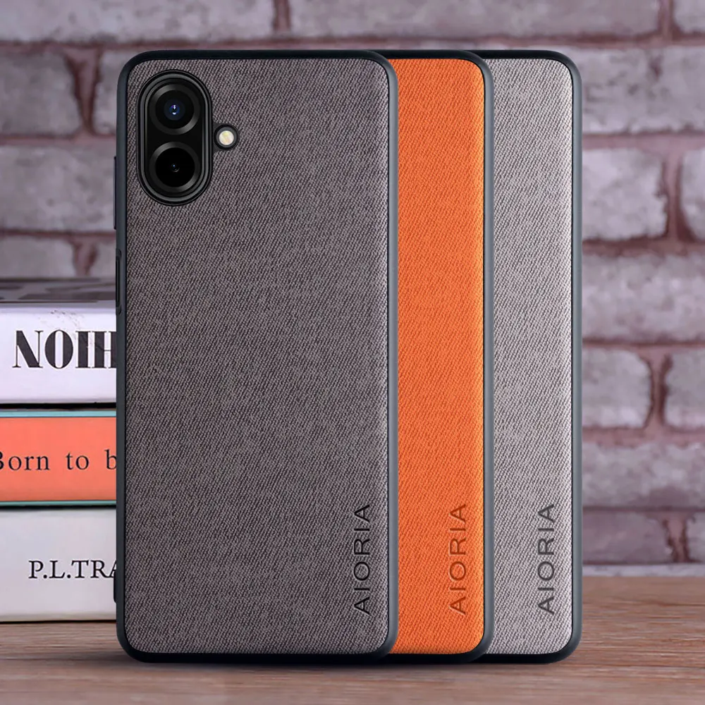 Case for Samsung Galaxy A07 Leather Fashion Soft TPU Master Hard Textile Leather Fashion Phone Cover for Galaxy A07 Case Funda